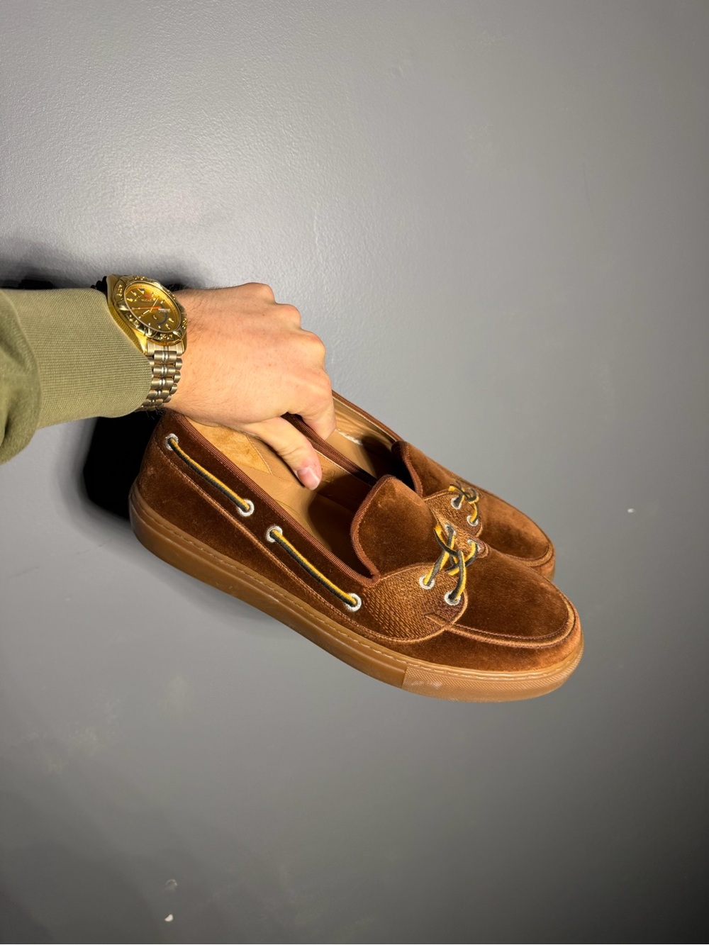 Stubbs & Wootton Slip On Boat Shoe Sneakers Size 9